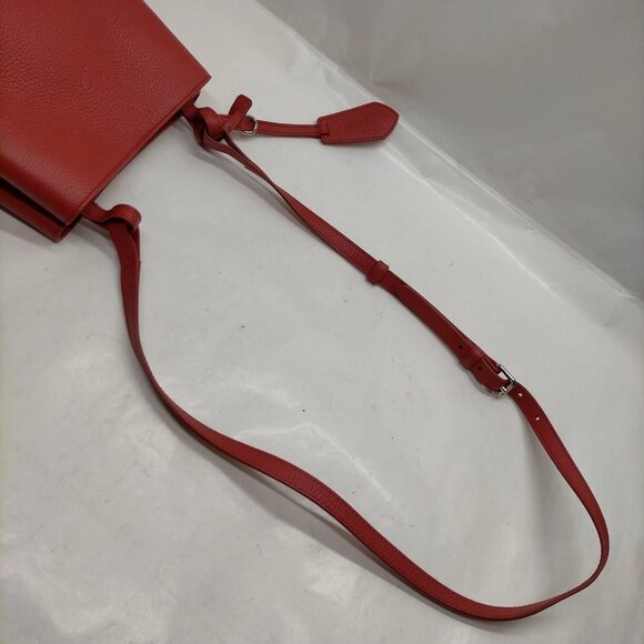 Burberry Red Leather  Shoulder Bag mon625-101025 - Picture 7 of 16